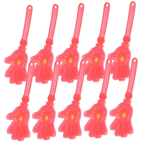HEALEEP 10 Stück Teiliges Handklatscher Rot Five-Flag Design Leichte Plastik-Rassel Party Fanartikel für Geburtstage Sportfeste und Feierlichkeiten HEALEEP 10 Stück Teiliges Handklatscher Rot Five-Flag Design Leichte Plastik-Rassel Party Fanartikel für Geburtstage Sportfeste und Feierlichkeiten von HEALEEP