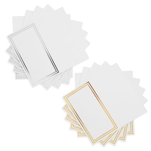 HEALEEP 100 Stück Hochwertige Tischkarten für Hochzeiten Goldene Silberne Platzkarten für Tischdekoration Design für Romantische für Feiern und Veranstaltungen HEALEEP 100 Stück Hochwertige Tischkarten für Hochzeiten Goldene Silberne Platzkarten für Tischdekoration Design für Romantische für Feiern und Veranstaltungen von HEALEEP