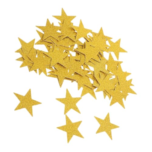 HEALEEP 100 Stück Teiliges Goldfarbenes Stern Papierkonfetti Doppelseitig Metallic Cutouts für DIY Basteln Geburtstagsfeiern Hochzeiten Tischdeko Party Streudeko Umweltfreundlich von HEALEEP