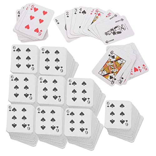 HEALEEP 10Sätze Pokerkarten Teiliges Kleine Spielkarten für Reisen Robuste und Langlebige Mini Spielkarten für Erwachsene für Partys und Unterhaltungszwecke von HEALEEP