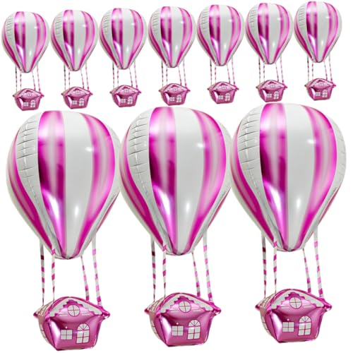 HEALEEP 10Stücke Heißluftballon Folienballons Langlebige Dekoration für Kindergeburtstagsfeiern Hochzeiten und Partys Heliumgeeignet Kreative von HEALEEP