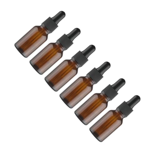 HEALEEP 12 Stück Braunglas Ätherische Öl Flaschen mit Tropfpipette Nachfüllbare Parfüm Behälter für Damen Reisegröße Retro Stil für Duftöl Aromatherapie und Kosmetik von HEALEEP