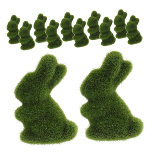 HEALEEP 12 Stück Teiliges Künstliche Osterhasen Dekofiguren aus Grünem Moosstoff Realistische Tischdekoration für Wohnzimmer und Party Langlebige und Tragbare Hasen Ornamente HEALEEP 12 Stück Teiliges Künstliche Osterhasen Dekofiguren aus Grünem Moosstoff Realistische Tischdekoration für Wohnzimmer und Party Langlebige und Tragbare Hasen Ornamente von HEALEEP