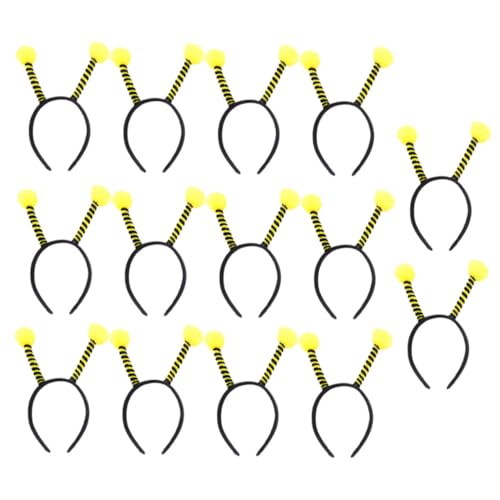 HEALEEP 14 Stück Teiliges Bienen Kostüm Haarreif Leichtes Stirnband mit Bienenantenne Universelle Langlebig für Fasching Halloween Schulaufführungen und Party Kopfschmuck von HEALEEP