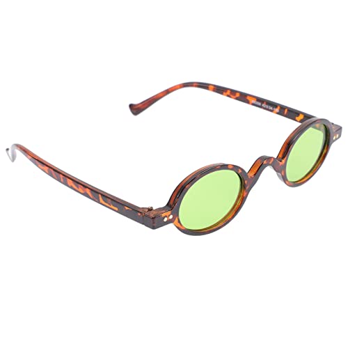 HEALEEP 1Paar Retro Leopardenmuster Sonnenbrille für Damen Stylische Vintage Partybrille mit Ovalem Rahmen und Grünen Gläsern für Sommer Events und Outdoor Aktivitäten von HEALEEP