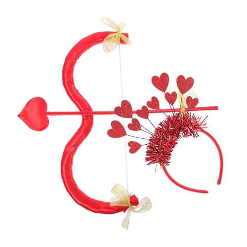 HEALEEP 1Satz Amor Kostüm Set mit Bogen für Valentinstag Stirnband für Kostümpartys Cosplay und Romantische Anlässe Vielseitig Einsetzbar und Bequem von HEALEEP