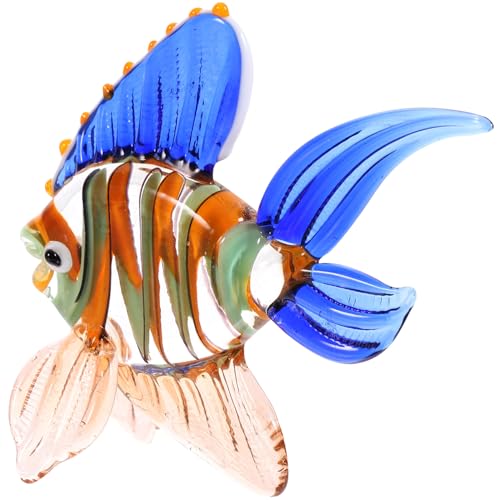 HEALEEP 1Stück Buntglas Fisch Dekoration Handgefertigtes Thema für Tisch Schrank und Schreibtisch für Wohnzimmer Büro und Kinderzimmer von HEALEEP