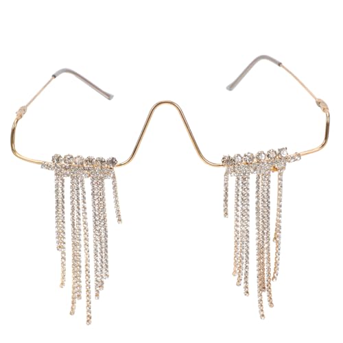 HEALEEP 1Stück Quastengläser Metallrahmen mit Strass Kreative Party Brille Dekorative Brille für Besondere Anlässe Modisches Accessoire für Damen und Herren Vielseitig und Langlebig HEALEEP 1Stück Quastengläser Metallrahmen mit Strass Kreative Party Brille Dekorative Brille für Besondere Anlässe Modisches Accessoire für Damen und Herren Vielseitig und Langlebig von HEALEEP