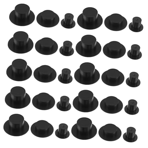 HEALEEP 1satz Miniatur-top-hüte Für -projekte Schwarz Für Clown-dekorationen Schneemann-accessoires Und Festliche Bastelideen von HEALEEP