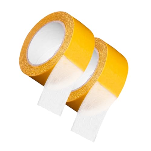 HEALEEP 2 Rollen Doppelseitiges Klebeband Auf Stoffbasis Einseitig Schwer Teppich Ziehen Um Montageband Netzband Zum Basteln Stoffband Für Vorhänge Abdichtband Starkes Band Gelbes Papier HEALEEP 2 Rollen Doppelseitiges Klebeband Auf Stoffbasis Einseitig Schwer Teppich Ziehen Um Montageband Netzband Zum Basteln Stoffband Für Vorhänge Abdichtband Starkes Band Gelbes Papier von HEALEEP