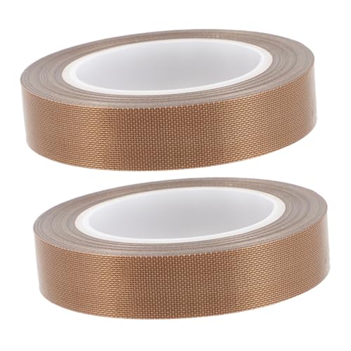 HEALEEP 2 Rollen Ptfe Hochtemperaturband Hitzebeständiges Klebeband für Vakuumversiegler Isolierband Leicht Ablösbar für Verpackung und Elektronik von HEALEEP