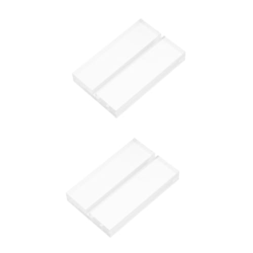 HEALEEP 2 Stück Acryl Tischkartenhalter Stabiler Stand für Tischnummern Menüs für Hochzeiten Partys Restaurants Multi Funktions Aufsteller für Einladungen Dekorationen von HEALEEP