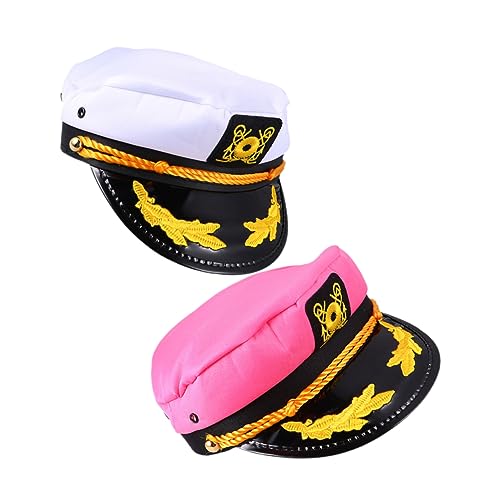 HEALEEP 2 Stück Seglerhut und Kapitänsmütze Material Unisex Partyhut Verkleidung Accessoire für Yacht Party und Rollenspiel HEALEEP 2 Stück Seglerhut und Kapitänsmütze Material Unisex Partyhut Verkleidung Accessoire für Yacht Party und Rollenspiel von HEALEEP