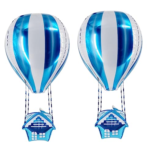 HEALEEP 2 Stück Teiliges Heißluftballon aus Aluminiumfolie Blaue Party Deko Geburtstags und Jubiläumsballons Sichere Fotorequisiten für Festdekoration HEALEEP 2 Stück Teiliges Heißluftballon aus Aluminiumfolie Blaue Party Deko Geburtstags und Jubiläumsballons Sichere Fotorequisiten für Festdekoration von HEALEEP