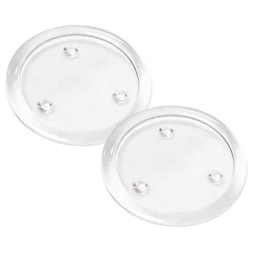 HEALEEP 2 Stück Transparente Glasplatten für Stumpenkerzen Kerzenhalter für Hochzeiten und Dekoration mit Glasperlen Romantische Tischdeko HEALEEP 2 Stück Transparente Glasplatten für Stumpenkerzen Kerzenhalter für Hochzeiten und Dekoration mit Glasperlen Romantische Tischdeko von HEALEEP