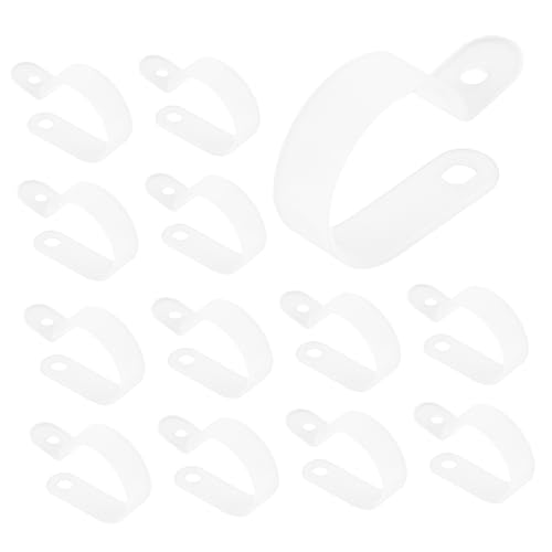 HEALEEP 20 Stück Kabelklemmsortierer Kabelorganisator Kabelmanagement Kabelclips Lichterkettenklemme hängend r-Kabelklemmen Klemme für die Kabelführung Drahtklemmen vom r PVC Schwarz von HEALEEP