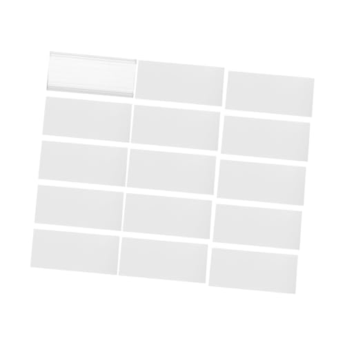HEALEEP 20 Stück Preiskarte Stand Regaletikettenhalter Klein Supermarkt Schmucklos Anzeige Gestell Steht Planke Stichworte Inhaber Schilderhalter Speichern Etikettenclip Transparent Pvc von HEALEEP