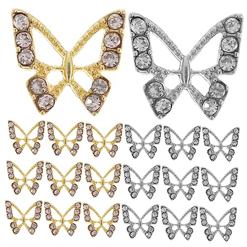 HEALEEP 20 Stück Schmetterlings Nagelkunst Charms Diy Maniküre Dekoration mit Strasssteinen für Nägel Vielseitig Einsetzbar für Nail Art Kleidung Schmuck und Mehr HEALEEP 20 Stück Schmetterlings Nagelkunst Charms Diy Maniküre Dekoration mit Strasssteinen für Nägel Vielseitig Einsetzbar für Nail Art Kleidung Schmuck und Mehr von HEALEEP