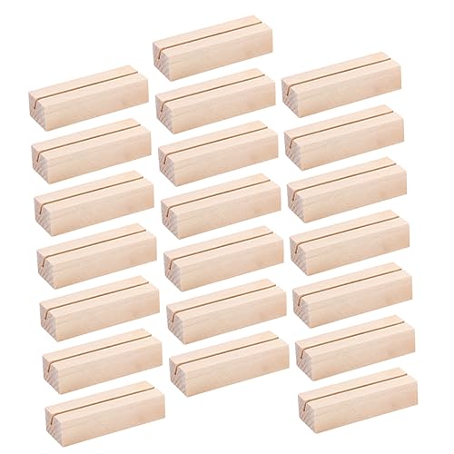 HEALEEP 24 Stück Holz Kartenhalter Robuste Tischkartenhalter für Hochzeiten Veranstaltungen Menüs Fotos Holzständer für Platzkarten Notizen Erinnerungen von HEALEEP