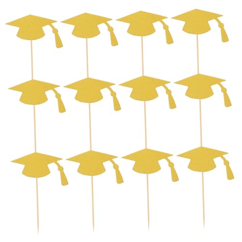 HEALEEP 24 Stücke Graduation Thema Party Kuchen Dekorationen Graduation Cupcake Topper Dessert Dekore Grad Vase Centerpiece Picks Kuchen Topper Vase von HEALEEP