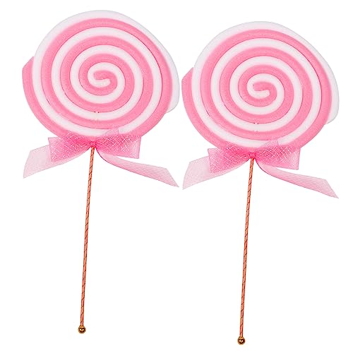 HEALEEP 2Stücke Große Lollipop Requisiten für Fotografie Realistische Simulation Dekoration für Partys und Kreative Szenenverzierungen Langlebiges Material Vielseitig von HEALEEP
