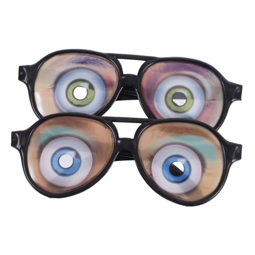 HEALEEP 2Stücke Halloween Brille Lustige Partybrille für Kostümpartys Foto Requisiten und Familienfeiern Humorvolle Accessoires für Unvergessliche bei Mottopartys von HEALEEP