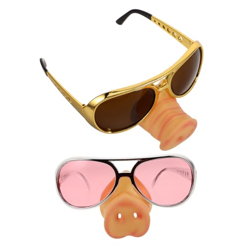 HEALEEP 2Stücke Schwein Nasengläser Lustige Cosplay Brille für Kreative Partys Spaßige Partybrille als Foto Requisiten und Kostümzubehör von HEALEEP