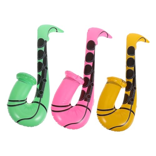 HEALEEP 3 Aufblasbare Saxophon-luftballons: Musikinstrument-party-requisiten Für Party-dekorationen Zum Thema Musik. Blasen Sie Saxophon-luftballons Für Geburtstage, Hochzeiten Und Feste von HEALEEP