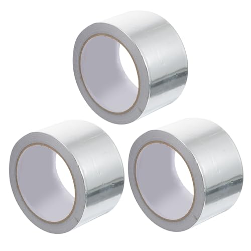 HEALEEP 3 Stück Folienband klebeband abdichten sealing tape waterproof tape wasserfestes klebeband Rohre Mastixband Rohrreparaturband selbstklebendes Dichtungsband Aluminiumfolie Silver von HEALEEP