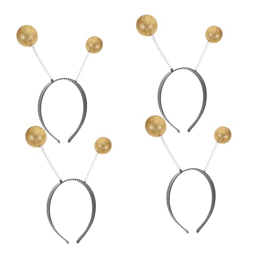 HEALEEP 4 Stück Party Haarreifen mit Glitzernden Schaumstoffbällen Dekorativer Kopfschmuck für Karneval Fasching Cosplay und Mottopartys Einzigartiges Design Vielseitig Einsetzbar von HEALEEP