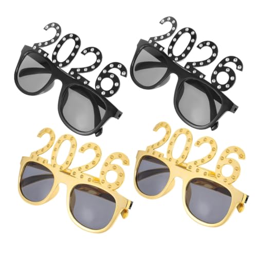 HEALEEP 4 Stück Partybrillen mit Glitzer Strass Stylisches Design Festliche Year Graduation Eyewear für Erwachsene und Robuste Modische Foto Requisiten für Feierlichkeiten HEALEEP 4 Stück Partybrillen mit Glitzer Strass Stylisches Design Festliche Year Graduation Eyewear für Erwachsene und Robuste Modische Foto Requisiten für Feierlichkeiten von HEALEEP