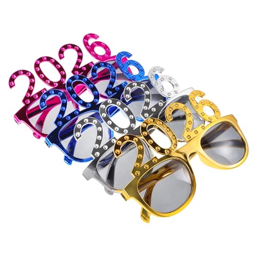 HEALEEP 4 Stück Partyschutzbrillen mit Funkelnden Strasssteinen Bunte Zahlenbrillen für Silvester Abschlussfeier und Fotokabine Lustige Accessoires in Gold Silber Blau HEALEEP 4 Stück Partyschutzbrillen mit Funkelnden Strasssteinen Bunte Zahlenbrillen für Silvester Abschlussfeier und Fotokabine Lustige Accessoires in Gold Silber Blau von HEALEEP