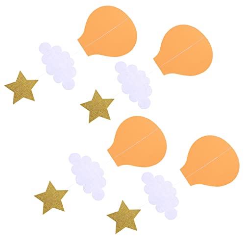 HEALEEP 4 Stück Teiliges Hängende Heißluftballon Dekoration Sonnigem Orange Farbenfrohe Partydeko für Hochzeit Geburtstag Shower und Weihnachtsfeier Attraktives Fotohintergrund Ornament von HEALEEP