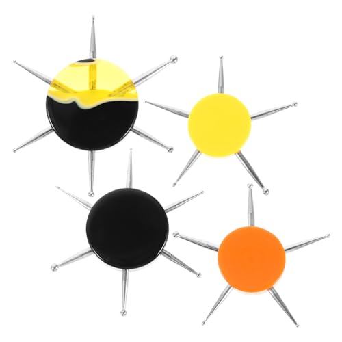 HEALEEP 4 Stück Teiliges Punktierwerkzeuge für Nageldesign Maniküre Stifte für Kreative Nail Art Wiederverwendbare Dotting Tools für Anfänger und Profis Farben Schwarz Gelb Orange für DIY HEALEEP 4 Stück Teiliges Punktierwerkzeuge für Nageldesign Maniküre Stifte für Kreative Nail Art Wiederverwendbare Dotting Tools für Anfänger und Profis Farben Schwarz Gelb Orange für DIY von HEALEEP