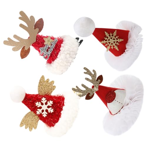 HEALEEP 4 Stück Teiliges Weihnachts Haarspangen aus Glänzendem Samt Leichte Stabile Festliche Haarschmuck Klammern für Party Alltag Cosplay für Damen und Mädchen HEALEEP 4 Stück Teiliges Weihnachts Haarspangen aus Glänzendem Samt Leichte Stabile Festliche Haarschmuck Klammern für Party Alltag Cosplay für Damen und Mädchen von HEALEEP
