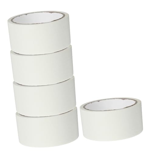 HEALEEP 5 Rollen Nahtband ziehen um Klebeband bastelmaterial Klebebänder für Malerarbeiten Baustellenband Malerzubehör Abdeckband Künstlerband Lieferungen von Autolacken Papier Weiß von HEALEEP