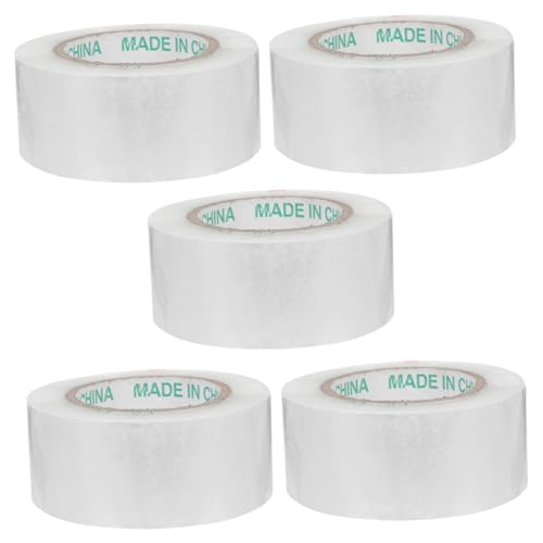 HEALEEP 5 Rollen Packband für den Umzug ziehen um Verpackung Klebeband zum Verpacken Versandband für den Umzug Versandband zum Verschließen durchsichtiges Paketband Versandklebeband bopp von HEALEEP