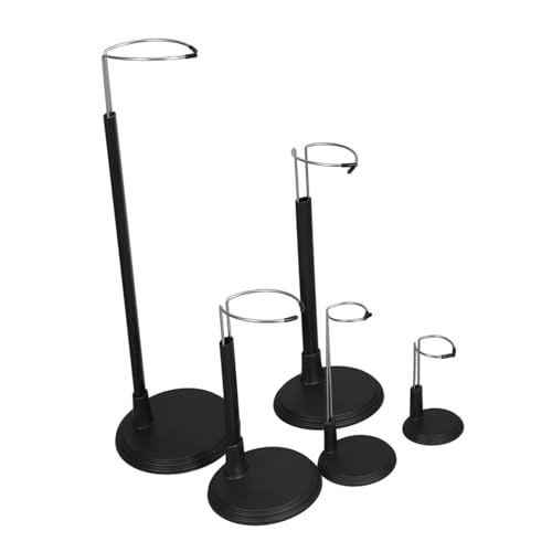 HEALEEP 5 Stück Stützrahmen für Puppen Inhaber Dolly gemacht Spielzeugständer Stütze für Puppenständer Gehäkelte Puppenständer Modell steht Stützständer für Puppen Rostfreier Stahl Black von HEALEEP