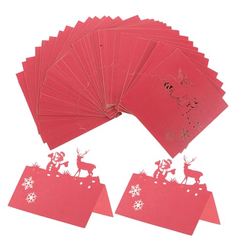 HEALEEP 50 Stück Weihnachts Platzkarten Papier Tischkarten mit Reindeer Schneemann Designs Namensschilder für Festliche Tischdekorationen Diy Freundlich für Große Feiern HEALEEP 50 Stück Weihnachts Platzkarten Papier Tischkarten mit Reindeer Schneemann Designs Namensschilder für Festliche Tischdekorationen Diy Freundlich für Große Feiern von HEALEEP