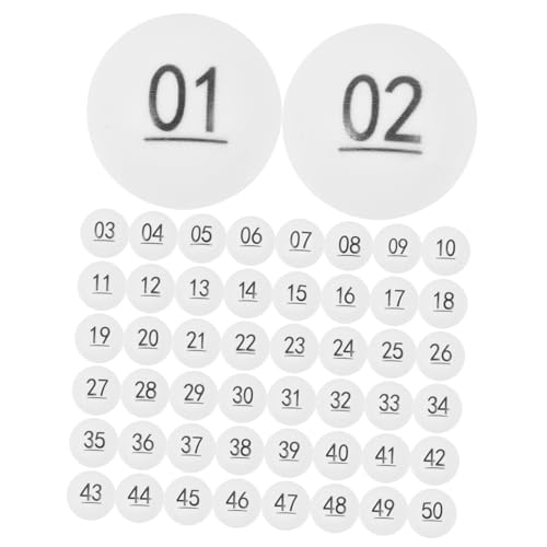 HEALEEP 50 Stück Zahlen Ball Nummerierter Ball Unterhaltungsspiel Zahlenspielball Mit Nummer Für Bingo Ball Spielball Für Kunststoff Weiß HEALEEP 50 Stück Zahlen Ball Nummerierter Ball Unterhaltungsspiel Zahlenspielball Mit Nummer Für Bingo Ball Spielball Für Kunststoff Weiß von HEALEEP