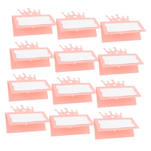 HEALEEP 50 Stücke Crown Geburtstag Tischkarte Hochzeit Zelt Karten Blank Name Tischkarten Hochzeit Tisch Party Tisch Sitzkarten Für Festival von HEALEEP
