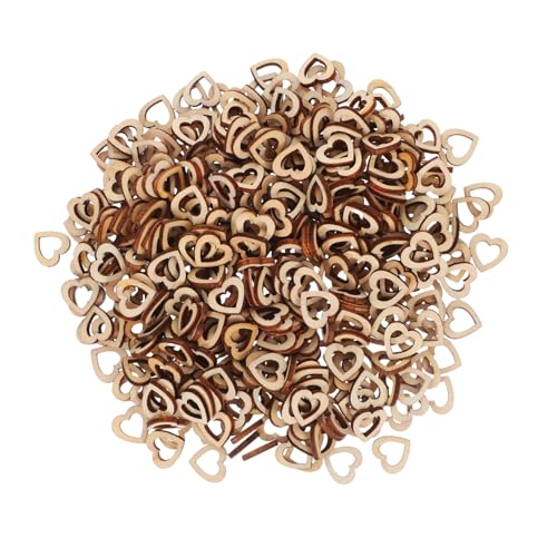 HEALEEP 500 Stück Hohl Herz Holzstücke für Diy Deko Valentinstag Hochzeiten Tischdekoration Party Accessoires Rustikale Verzierungen von HEALEEP