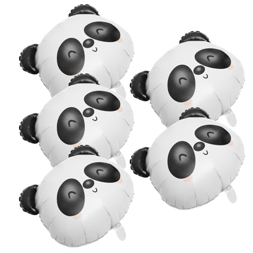 HEALEEP 5Stücke Panda Folienballons Cartoon Tier Party Deko für Kindergeburtstag Luftballons für Feierlichkeiten als Fotorequisite und Raumdekoration von HEALEEP
