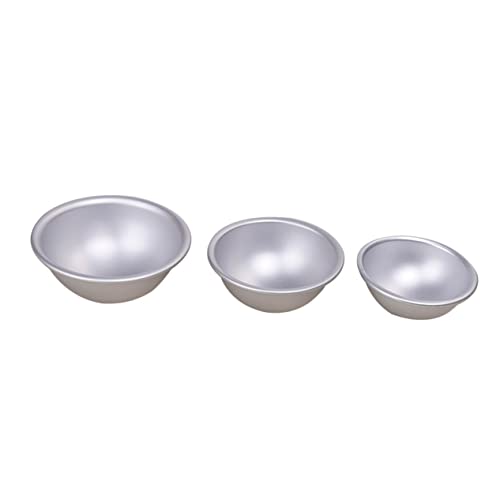 HEALEEP 6 Stück DIY Badekugeln Formen Teiliges Aluminium Bad Salz Molds für Handgemachte Badebomben für DIY Projekte der Küche und Spa Anwendungen von HEALEEP
