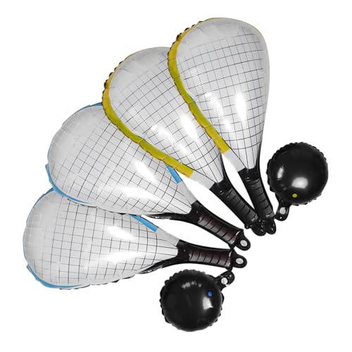 HEALEEP 6-teiliger Tennisballon: Tennis-folienball-schlägerballon Für Partydekorationen Mit Sportthema, Fotoautomaten-requisiten, Verschiedene Farben von HEALEEP