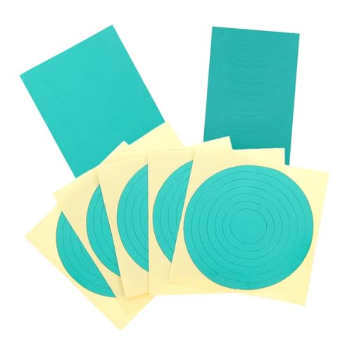 HEALEEP 7 Bögen Druckmesser Aufkleber Etiketten Aufkleber Glänzend Mini Papierfolie Hotfix Perlen Rack Patches Badge Maschine Kreis Staffelei Ständer Versiegelung Verpackung von HEALEEP