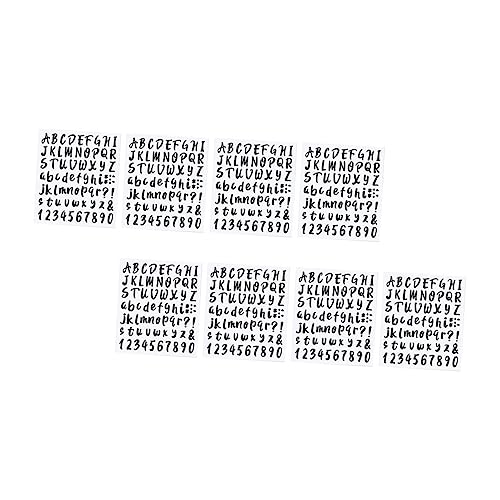 HEALEEP 8Stücke Selbstklebende Wasserdichte Alphabet Nummer Aufkleber DIY Verpackungsetiketten für Fenster Briefkästen und Schwarz von HEALEEP