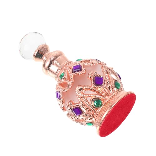 HEALEEP Ätherisches Öl Glasflasche Roségold Kugelform Wiederverwendbarer Parfümzerstäuber Stoßfest Lichtgeschützt Auslaufsicher Tragbare Reiseflasche für Duftöle Kosmetik und von HEALEEP