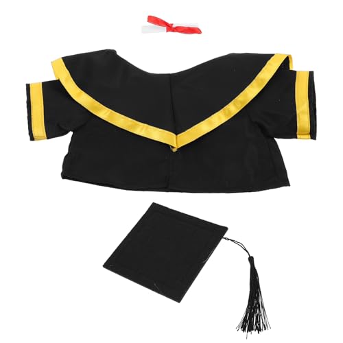 HEALEEP Abschlussbär-plüsch-outfit-set, Akademische Leistungskappe, Schalrolle, Stofftierkostüm, Ideal für Abschlussfeiern Und Partydekorationen, Gelbes Halsband HEALEEP Abschlussbär-plüsch-outfit-set, Akademische Leistungskappe, Schalrolle, Stofftierkostüm, Ideal für Abschlussfeiern Und Partydekorationen, Gelbes Halsband von HEALEEP