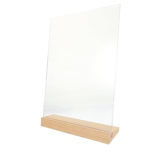 HEALEEP Acryl Tischkartenhalter mit Holzsockel Förmiger Werbestand für Menüs Fotos Notizen für Restaurant Bar Hochzeit HEALEEP Acryl Tischkartenhalter mit Holzsockel Förmiger Werbestand für Menüs Fotos Notizen für Restaurant Bar Hochzeit von HEALEEP